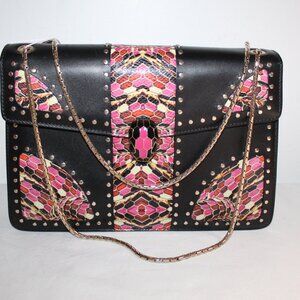 Bvlgari Autre Marque Embellished Serpenti Forever Flap Shoulder Bag